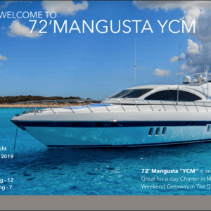 72' Mangusta Yacht rental
