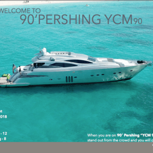 90' Pershing Miami boat charter